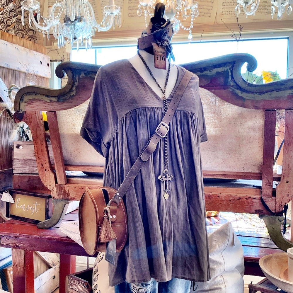 Last One - Olive Baby Doll Tunic - Picture 7 of 8